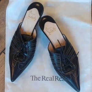 Black Lace-up Accent Pump Louboutin